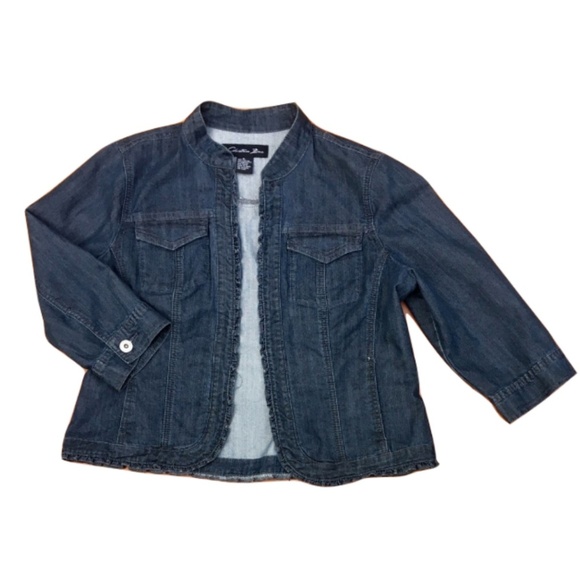 💐Christiana Zinn Ruffle Edge Hook Close Jacket PL - Picture 1 of 3